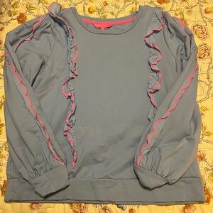 Lily Pulitzer Ruffle Sweatshirt.